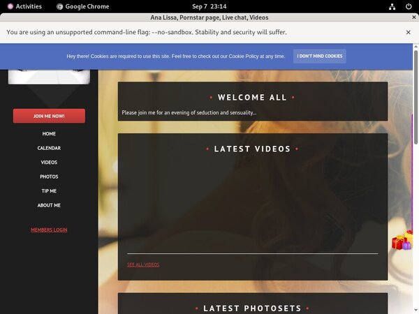 Ana Lissa Signup Page