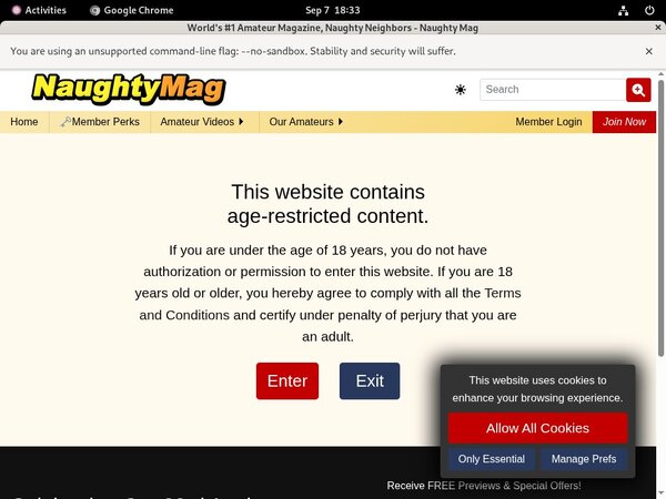 Free Naughty Mag Promo