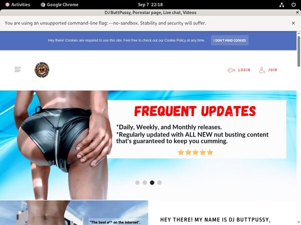 Get A Free DJ ButtPussy Account