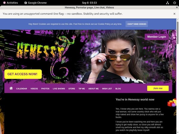 Henessy Sign Up