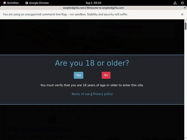 I Love Bondage Sign Up Page