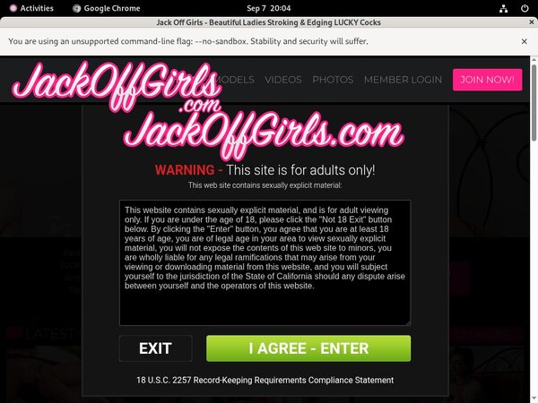 Jack Off Girls Premium Logins