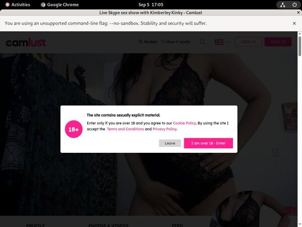 New Kimberley Kinky Account