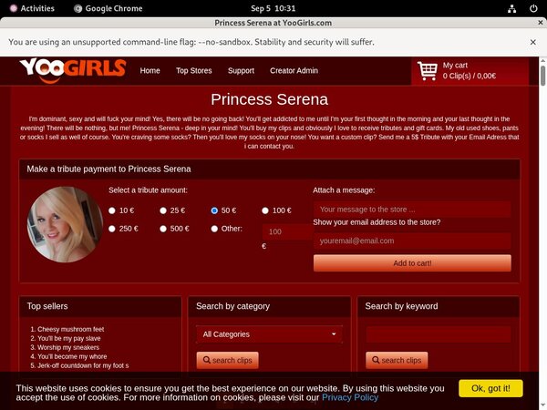 Princess Serena Site Passwords Princess Serena Site Passwords