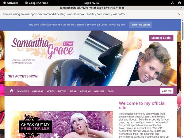 Samanthagracelive.modelcentro.com Wallpaper