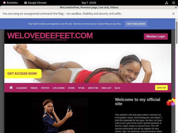 Welovedeefeet.com Premium Free Account