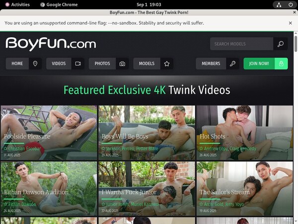 Boy Fun Working Account