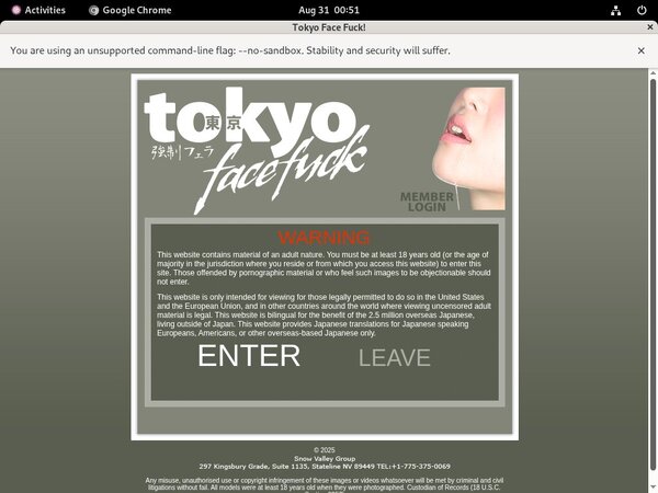 Tokyofacefuck.com Instagram