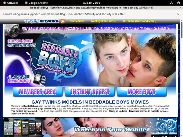 Beddable Boys Password Forum